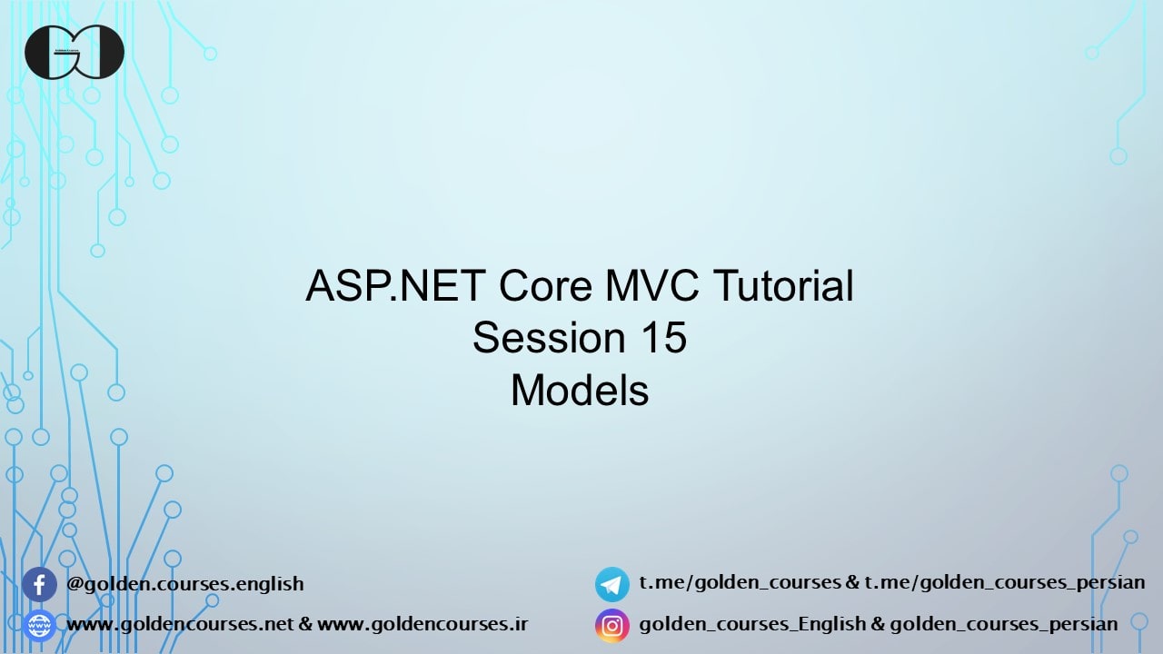Models on ASP.NET Core MVC - Session 15