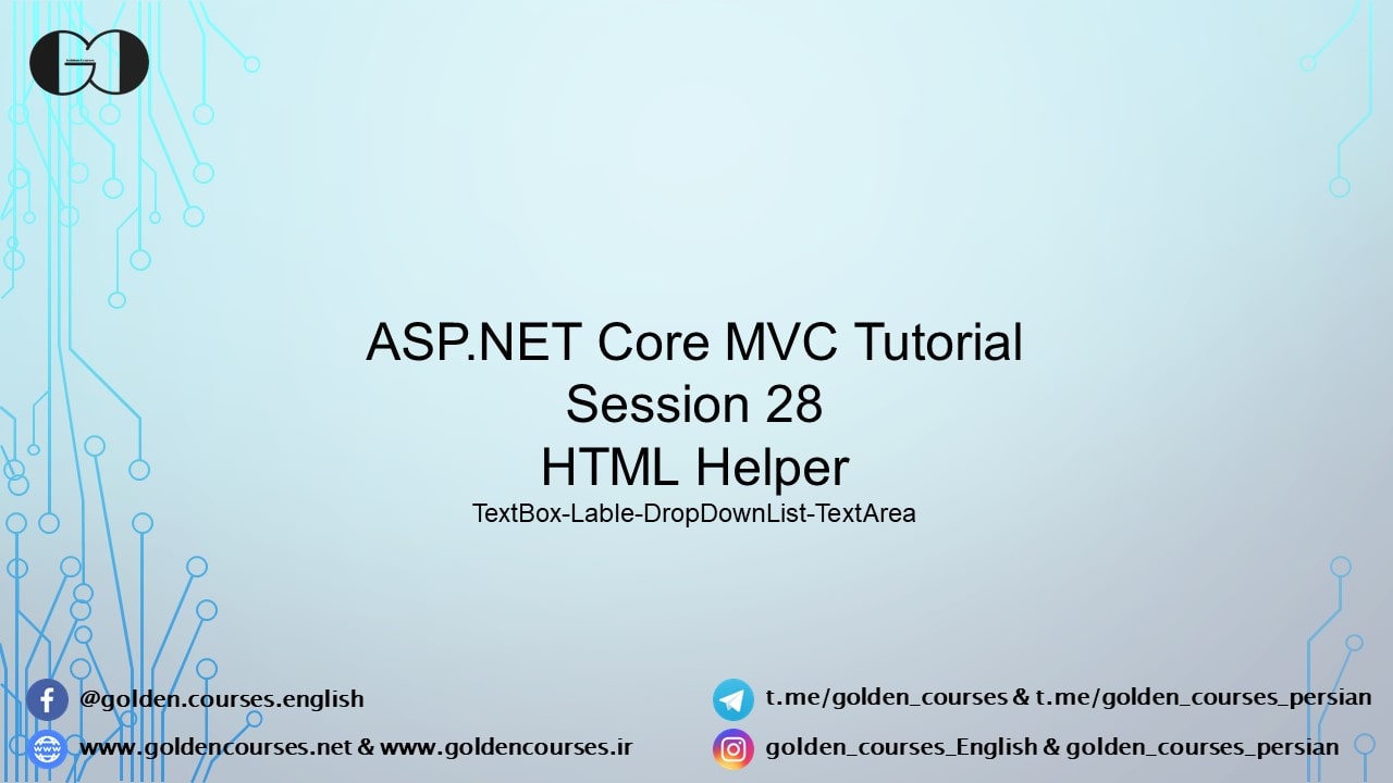 HTML Helper in ASP.NET Core - Session28