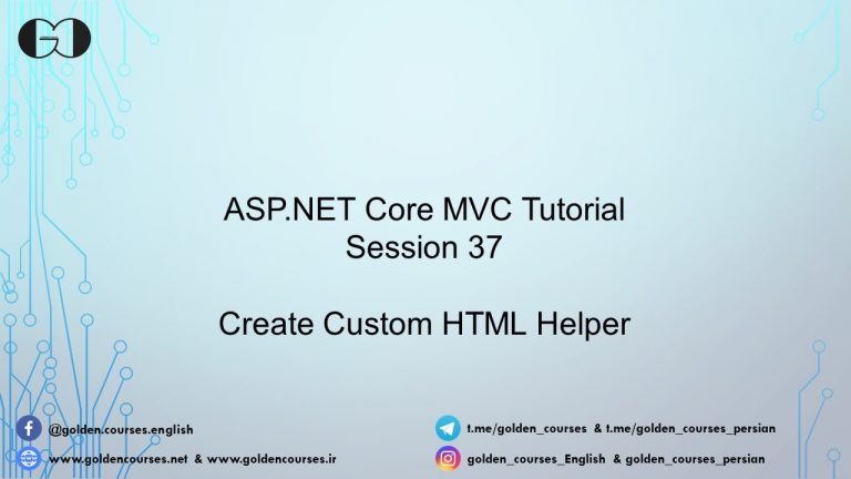 Custom HTML Helper - Session 37