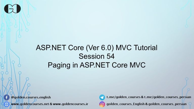 Paging in ASPNET Core - Session54