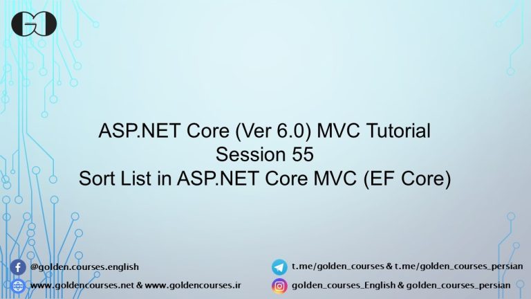 Sort List ASPNET Core MVC - Session55